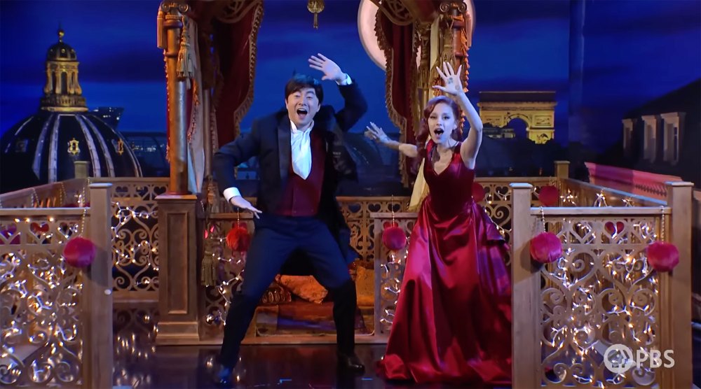 Ariana Grande and Bowen Yang Swap 'Wicked' for 'Moulin Rouge' in 'SNL' Spoof — and Can't Stop Laughing