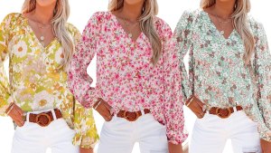 Spring Floral Shewin Blouse Amazon
