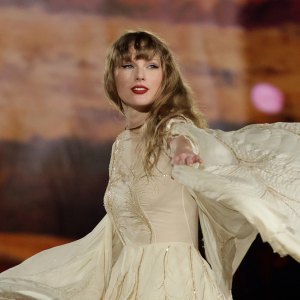 Taylor Swift performing in Singapore on March 2, 2024.