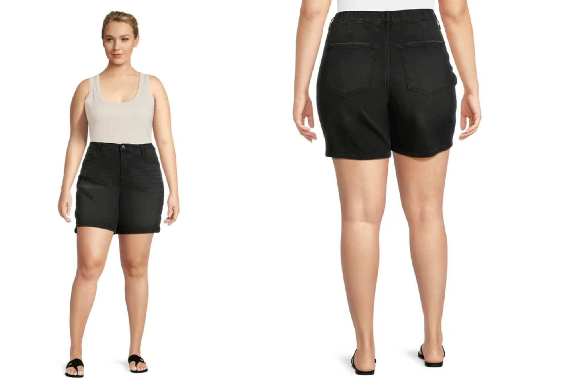 Terra & Sky Bermuda Denim Shorts