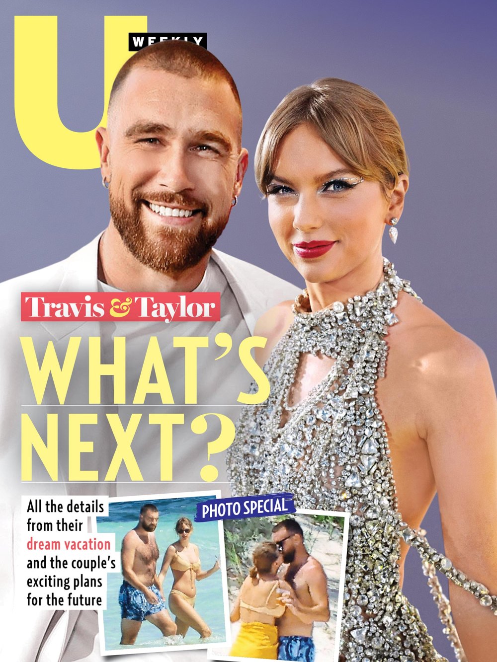2416 Travis Kelce and Taylor Swift Us Weekly Cover No Chips