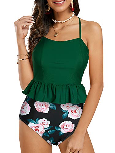 Tutorutor High Waisted Peplum Tankini