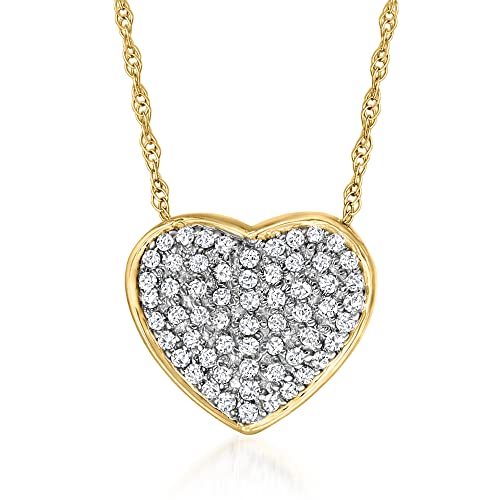 Ross-Simons 0.25 ct. t.w. Diamond Heart Pendant Necklace