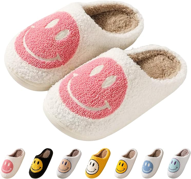 Slippers with smiley face