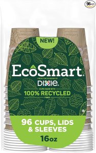 Dixie EcoSmart® 100% Recycled Fiber Paper Cups,