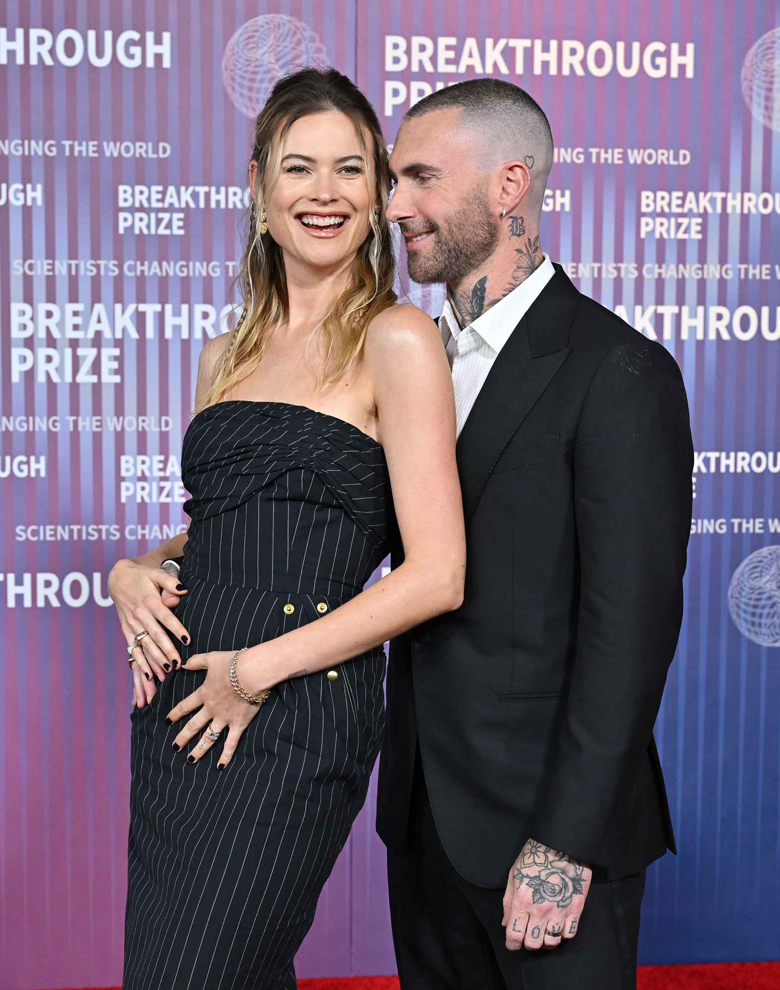 Adam Levine and Behati Prinsloo Shine at Breakthrough Prize Event in ...