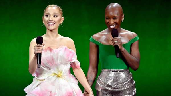 Ariana Grande and Cynthia Ervino Channel Their ‘Wicked’ Characters’ Wardrobe at 2024 CinemaCon