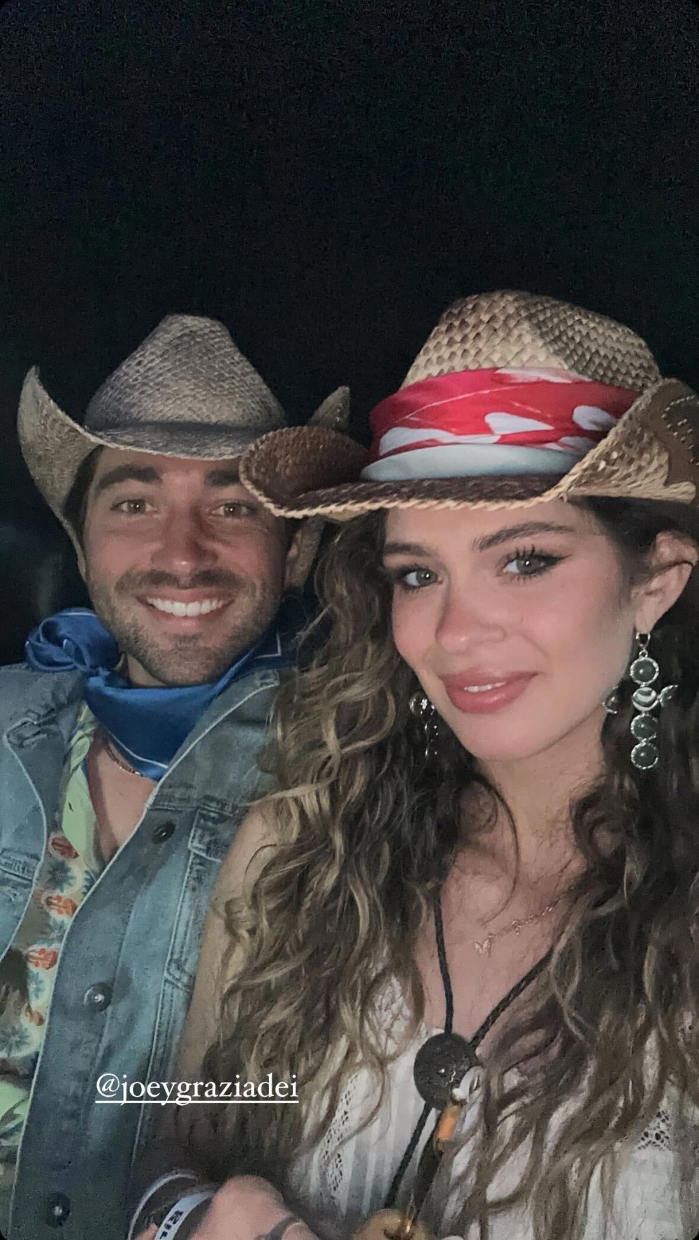 Bachelors Joey Graziadei and Kelsey Anderson meet Maria Georgas at Stagecoach