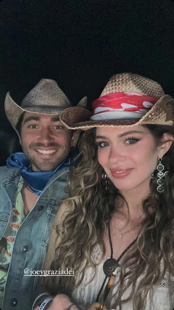 Bachelors Joey Graziadei and Kelsey Anderson Meet Up With Maria Georgas at Stagecoach