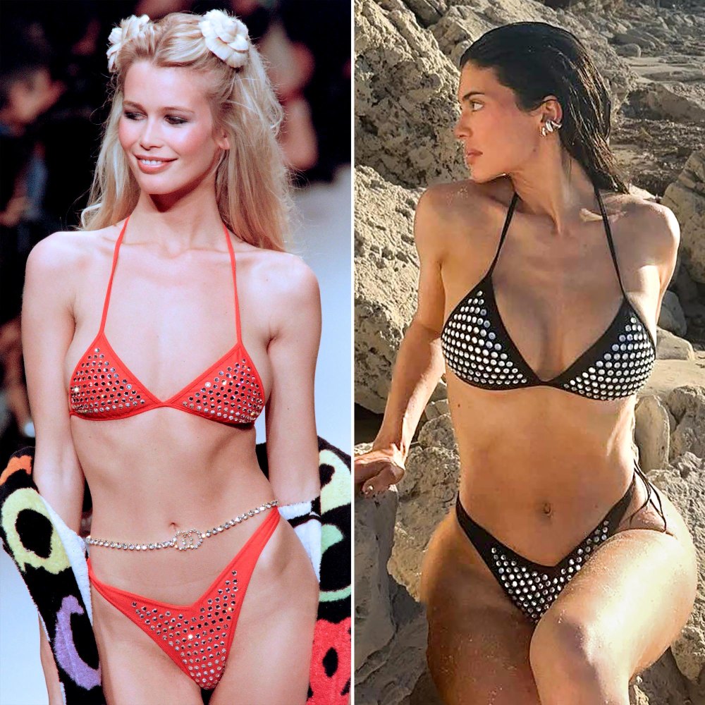 Claudia Schiffer Shares Snap of Her Modeling Bikini Kylie Jenner Wore on Vacation