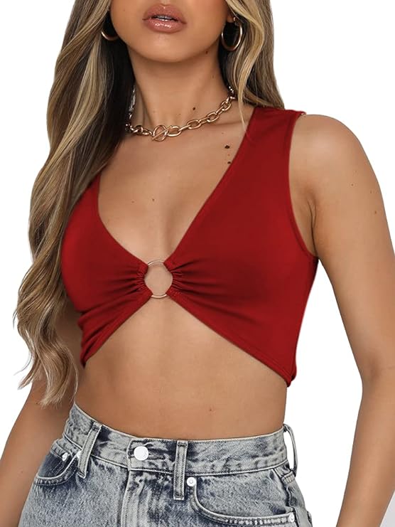 Red crop top