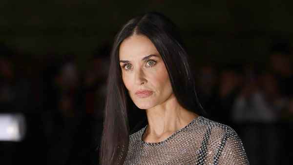 Demi Moore Sparkles in See-Through Mesh Gown at Dolce & Gabbana’s 40th Anniversary Party in Milan