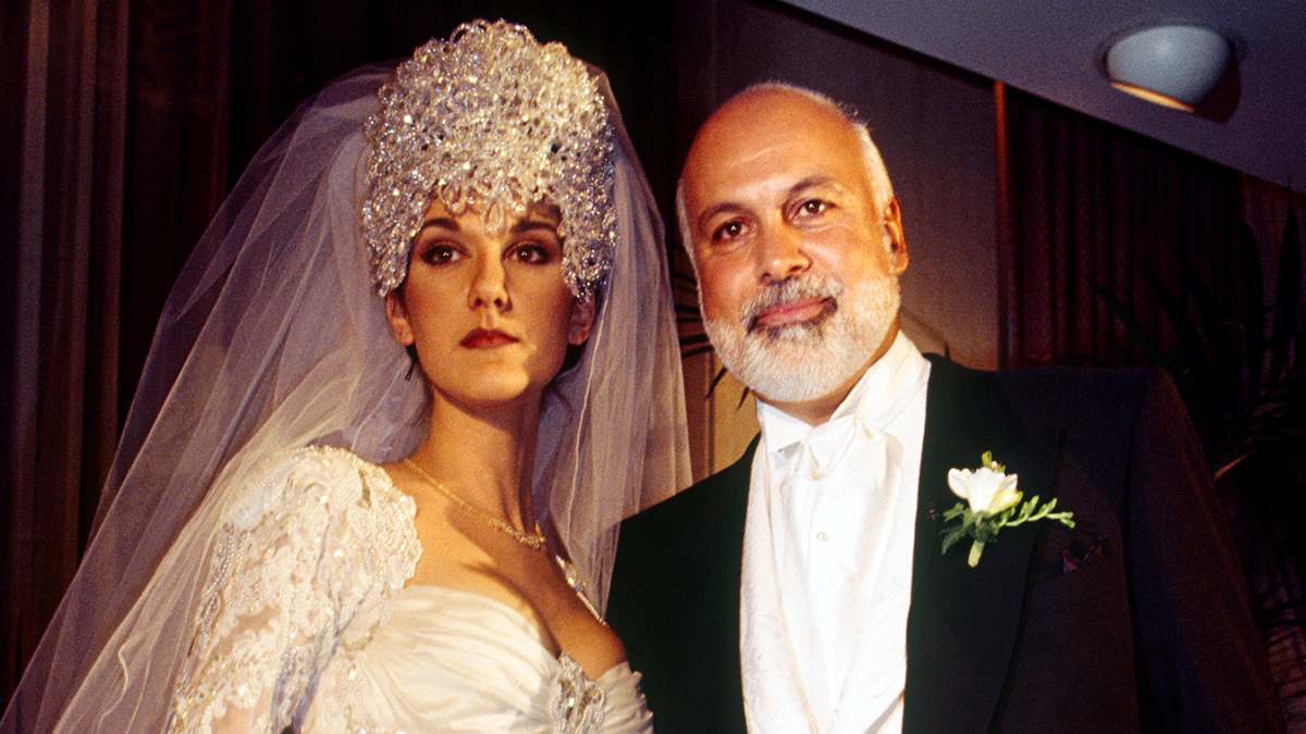 celine dion wedding dress designer Revisiting Cline Dion's Dramatic Wedding Look, Which Put Her in the Hospital