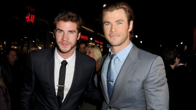 Marvel's premiere "Thor: The Dark World" - Red carpet, Liam and Chris Hemsworth