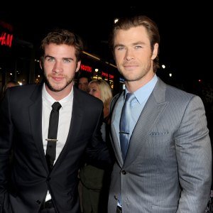 Premiere Of Marvel's "Thor: The Dark World" - Red Carpet, Liam and Chris Hemsworth
