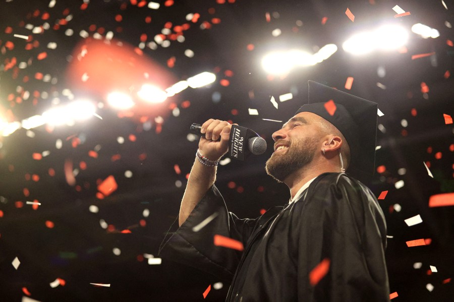 Jason Kelce Defends Brother Travis for Chugging Beer During ‘New Heights’ Graduation Ceremony