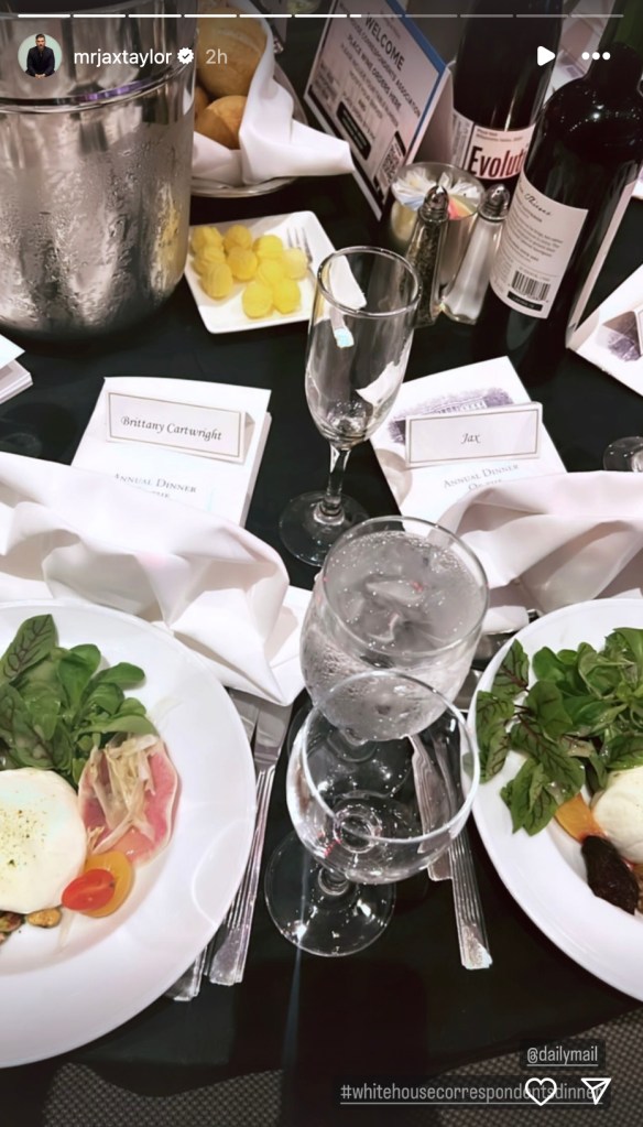 Jax Taylor and Brittany Cartwright's WHCD name cards