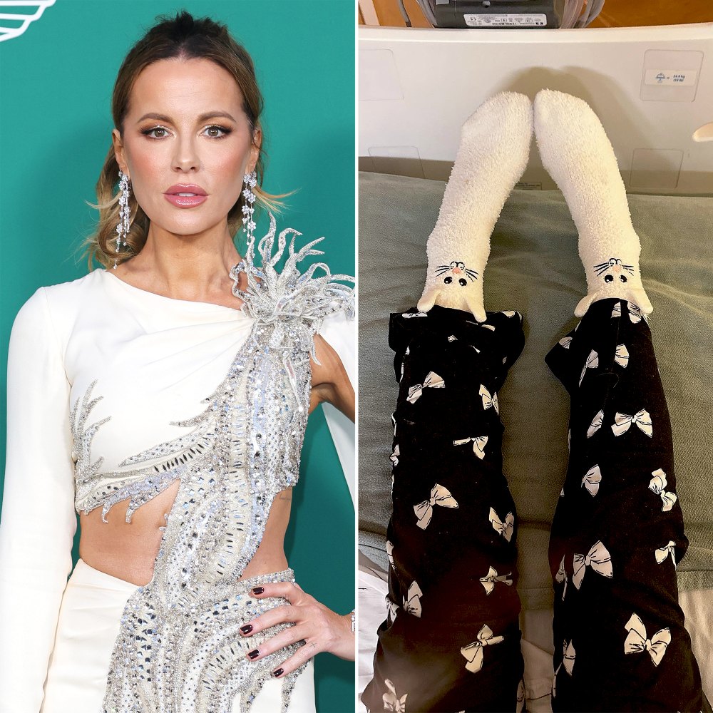 Kate Beckinsale Shows Off Easter Socks From Hospital Bed