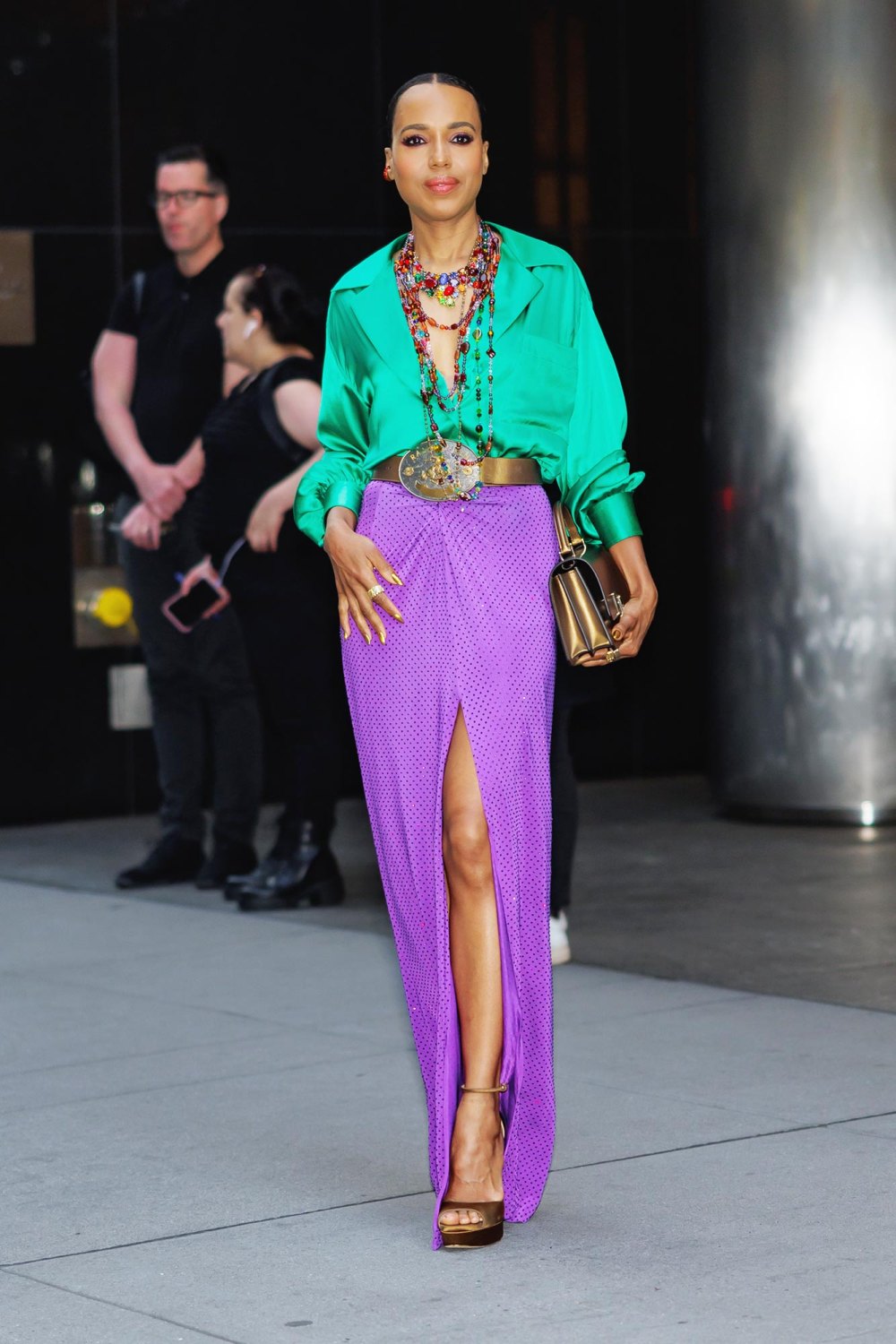 Kerry Washington and Husband Attend Ralph Lauren Show