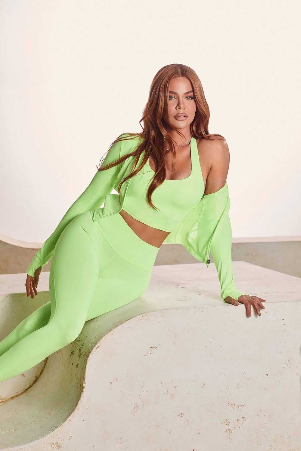 Khloe Kardashian Unveils Red Hair in Fabletics Campaign 4