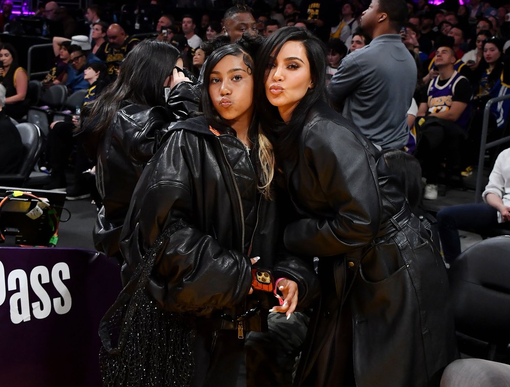 Kim Kardashian and North West Lakers and Warriors Hot Pics