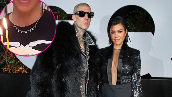Kourtney Kardashian Dons Necklace Featuring All of Her and Travis Barker Kids Initials