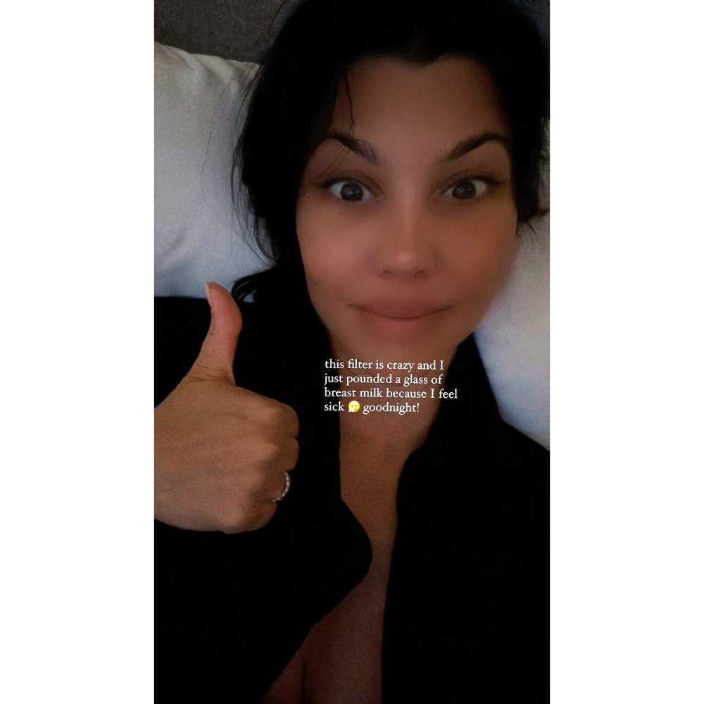 Kourtney Kardashian Pounded a Glass of Breast Milk While Feeling Sick