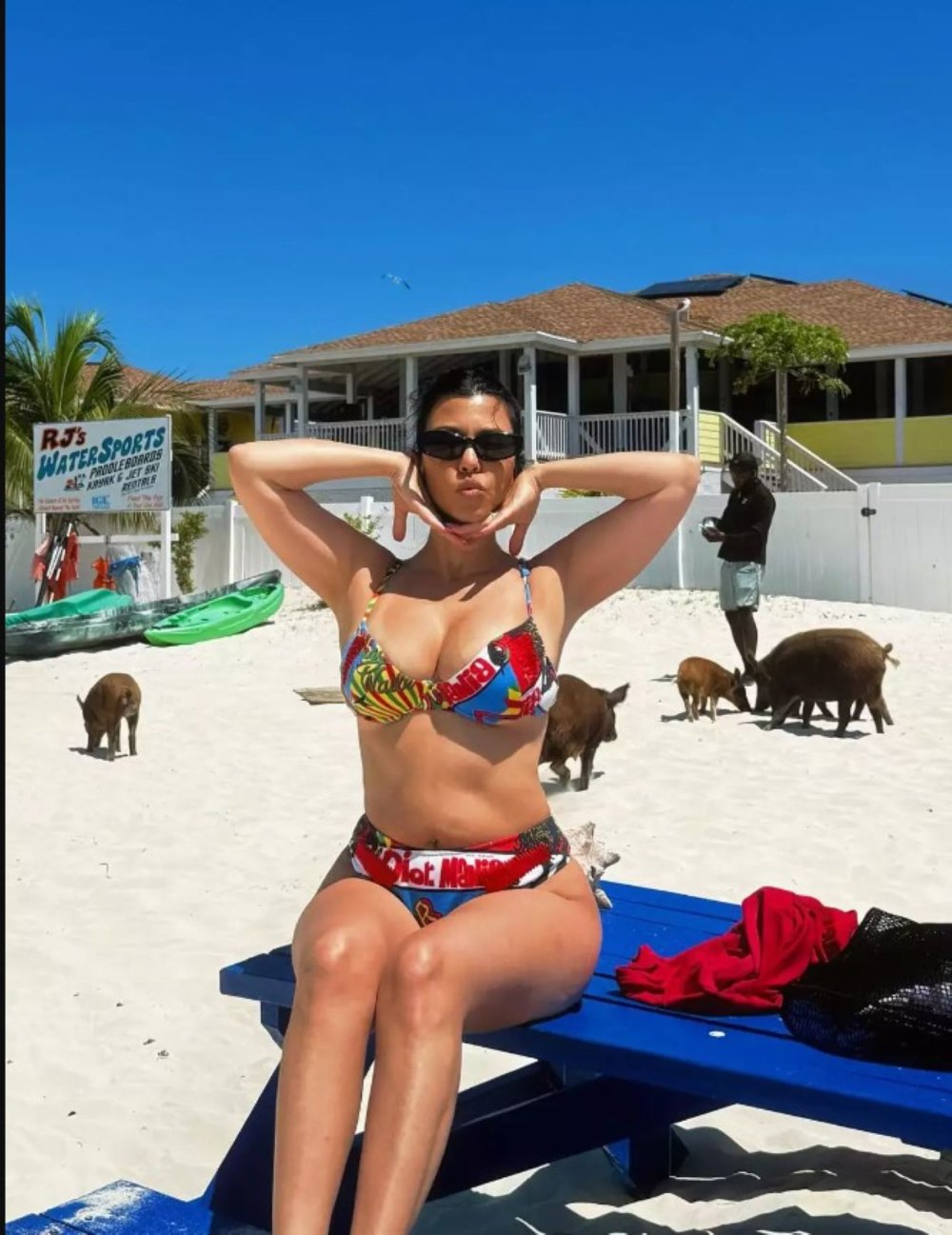 Kourtney Kardashian shows off her post-baby body
