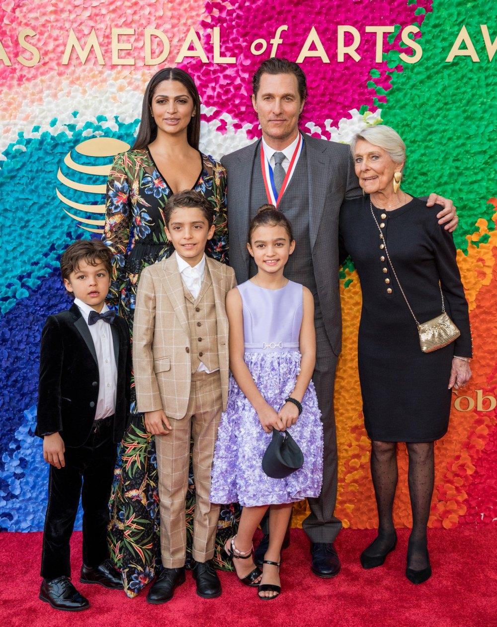 Matthew McConaughey and his wife Camila appear on the red carpet with children