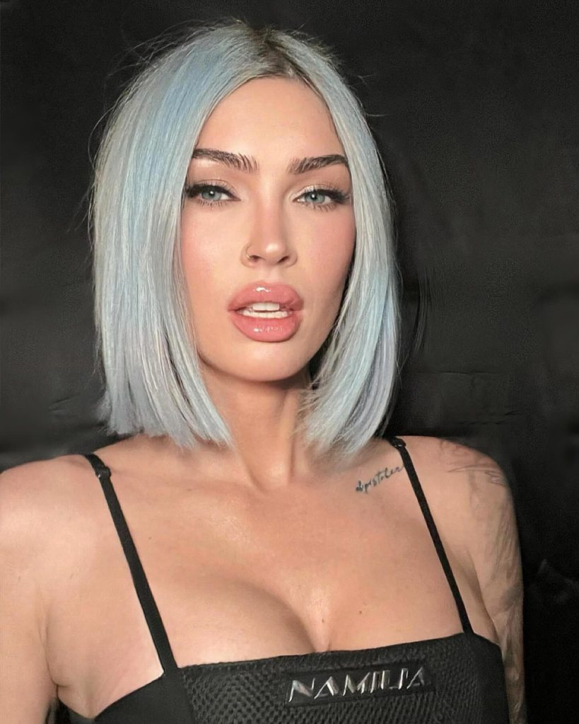Megan Fox Unveils Icy Blue Hair Makeover 998
