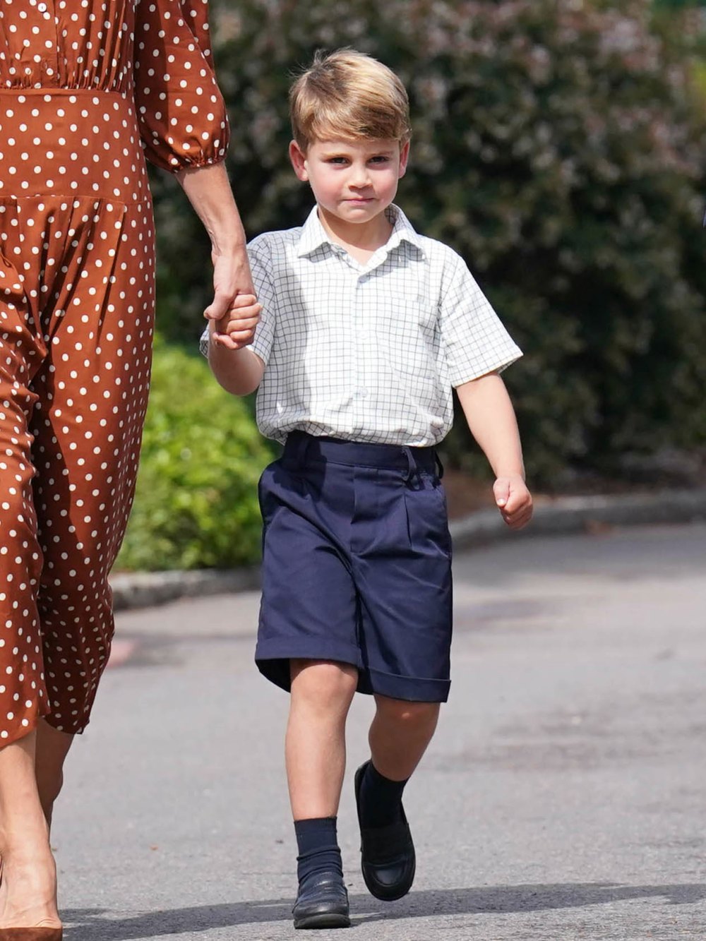 Prince Louis Is All Smiles in Plaid Button Down Shirt and Shorts for His 6th Birthday Portrait