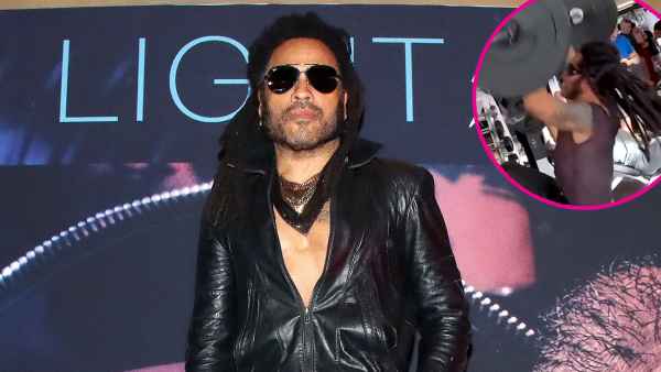 Promo Lenny Kravitz Works Up a Sweat in Leather Pants and Boots