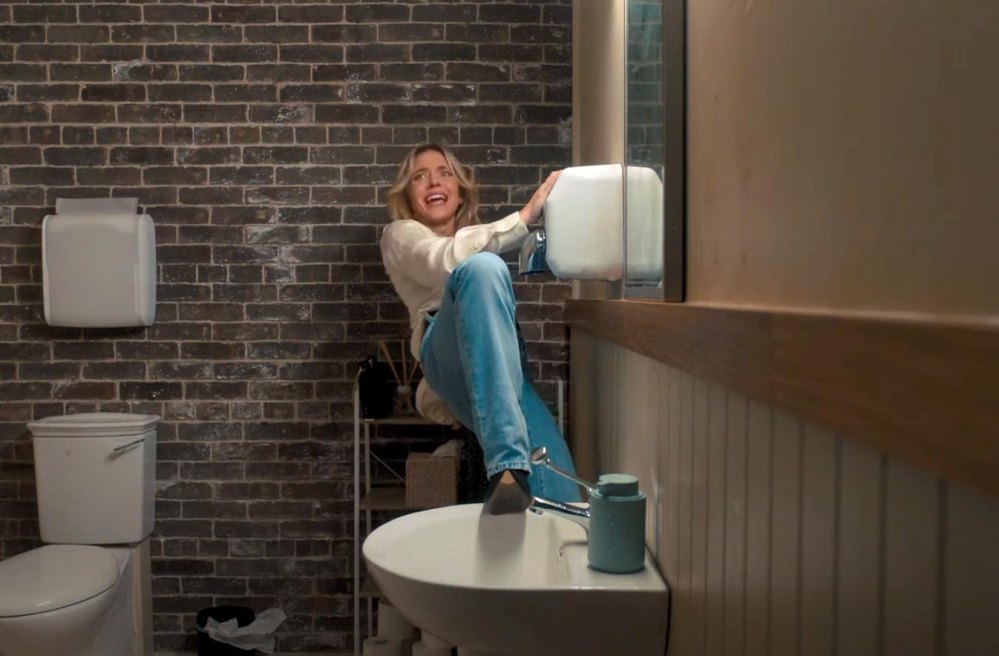 Sydney Sweeney Recreates Hilarious ‘Anyone But You’ Scene by Drying Shorts in Bathroom