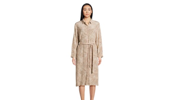 Time and Tru Button-Front Shirt Dress