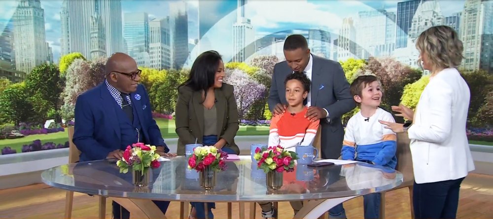 Today the show hosts are celebrating “Bring Your Kid to Work Day” at the Plaza