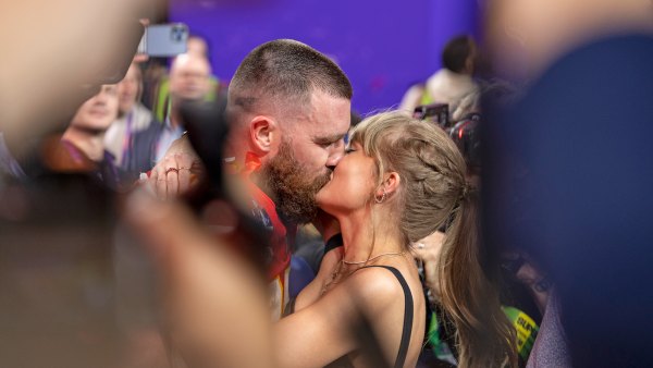 Travis Kelce Packs on PDA With Taylor Swift at Mahomes Charity Auction