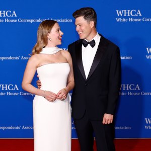 Colin Jost Knows He Is Scarlett Johansson's 'Second Gentleman,' Praises Her Support at WHCA Dinner