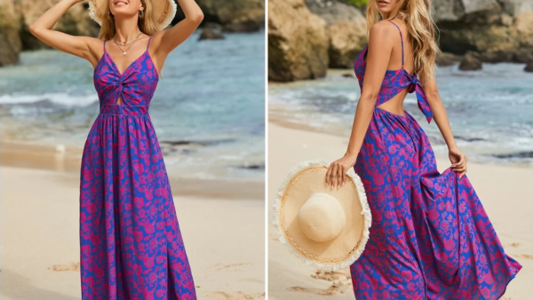 Cupshe V-Neck Maxi Dress
