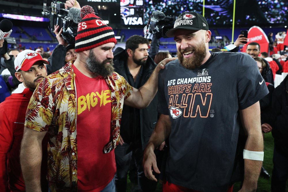 Jason and Travis Kelce Have to Keep Restocking New Heights Hats After Taylor Swift Rocked One