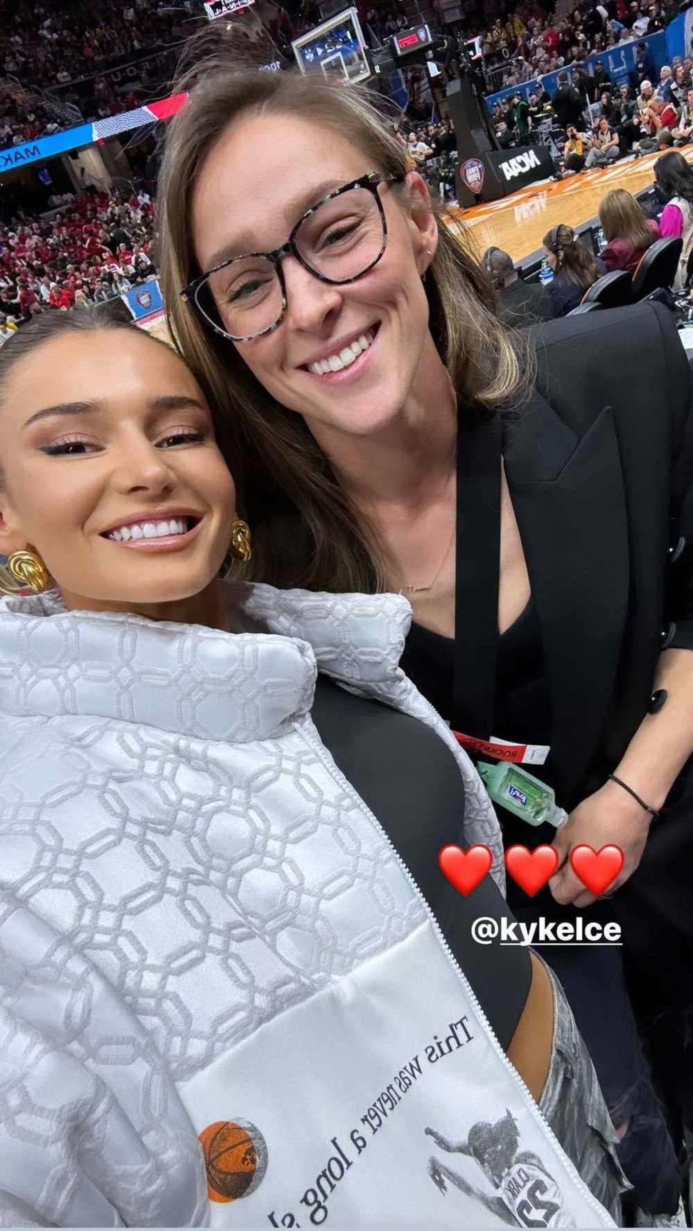 Kylie Kelce Praises Kristin Juszczyks Outstanding Custom March Madness Puffer Jacket
