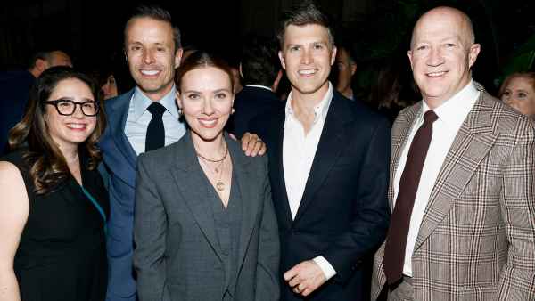 Scarlett Johansson and Colin Jost Step Out in Suits Before White House Correspondents Dinner