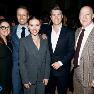 Scarlett Johansson and Colin Jost Step Out in Suits Before White House Correspondents Dinner