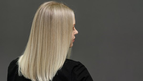 bleach blonde hair with toner