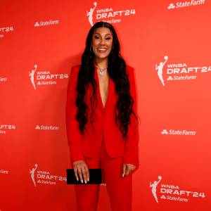 Kamilla Cardoso at the 2024 WNBA Draft on April 15, 2024.