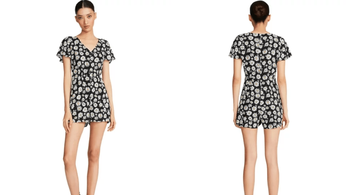 Luv Betsey Button Front Romper
