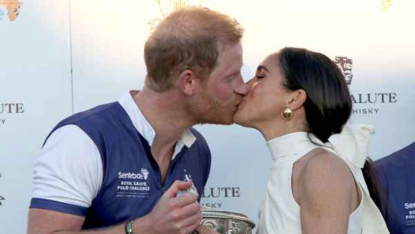 Prince Harry Shares Sweet Kiss With Meghan Markle After Winning Charity Polo Match