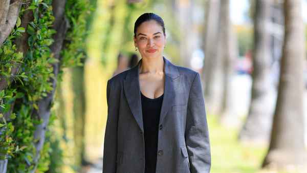 Shanina Shaik arriving at the CLD Pre-Coachella Festival House 2024 on April 9, 2024.
