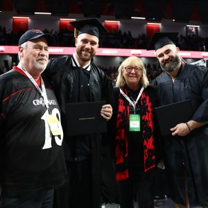 Travis and Jason Kelce End ‘New Heights’ Live With University of Cincinnati Graduation Ceremony