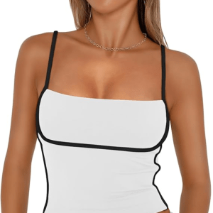 Trendy Queen Tank Top with Adjustable Spaghetti Straps