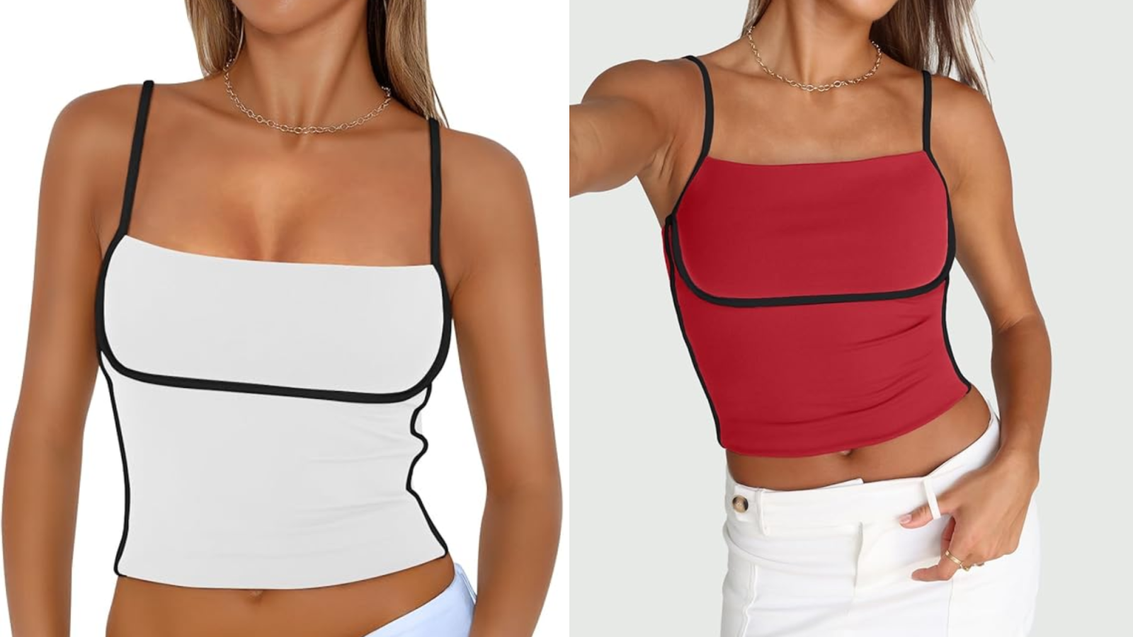 Trendy Queen Tank Top with Adjustable Spaghetti Straps